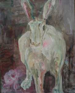 Hase, 2007, oil/canvas, 100x90cm