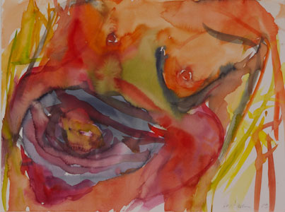 meinbauch, 2002, watercolor/paper, 30x40cm